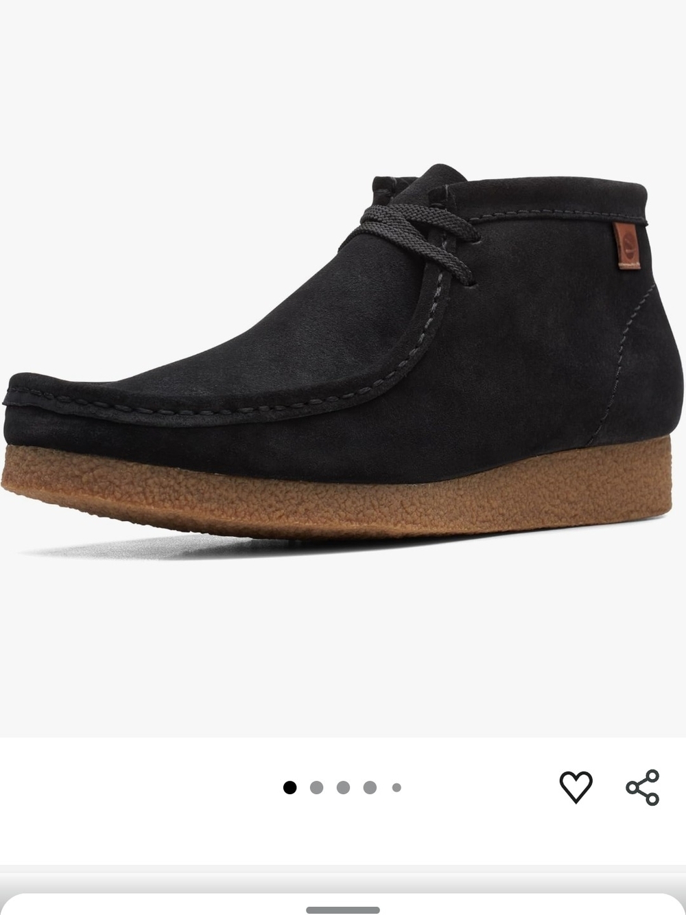 Clarks Black Suede - Great Condition (Men Shoes Medium 7)